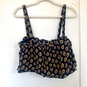 Black and gold crop top from Zara size XL